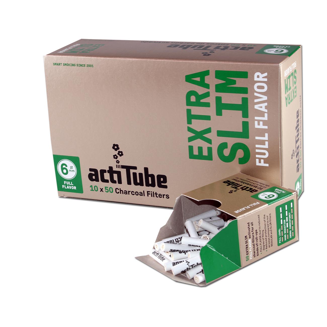 ActiTube Active Carbon Filters, Extra Slim