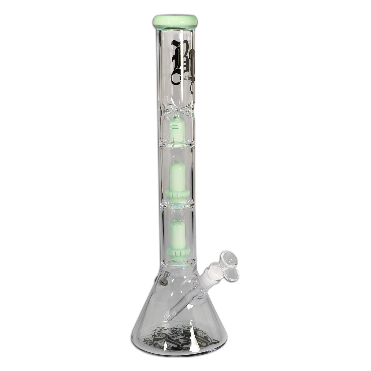 BL Beaker Ice Bong 2x Ufo Percolator light green | Near Dark Shop